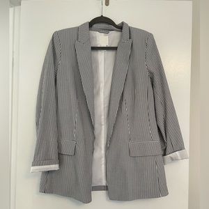 Striped Seersucker Blazer
